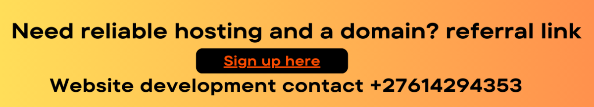 Domain referral website hosting